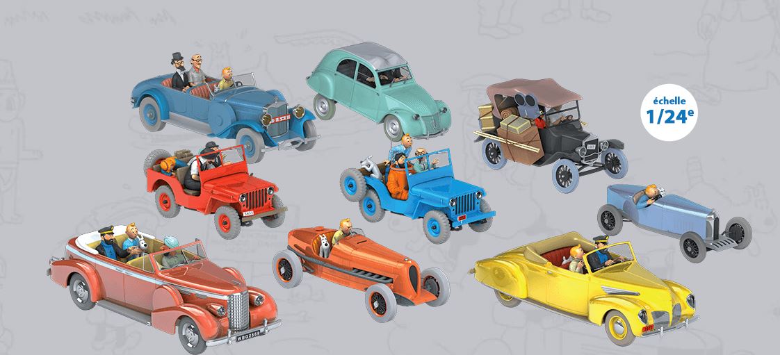 LOT DE 50 VOITURES DE TINTIN - COLLECTION HACHETTE 1/24 | eBay